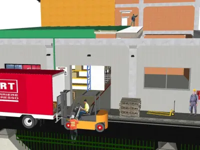 Negozio tipo Barberino Designer Outlet Free 3D model