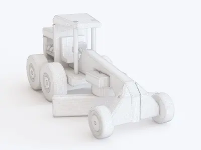 Wooden toy grader 01 3D model