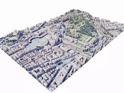 Vatican City-state Low-poly 3D model