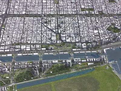 Buenos Aires Low-poly 3D model