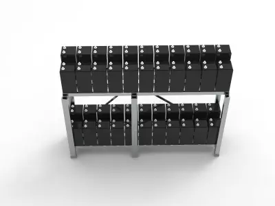 Battery Rack 3D model