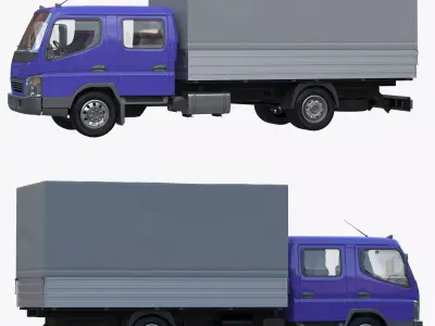 truck double cab tilt 3D model