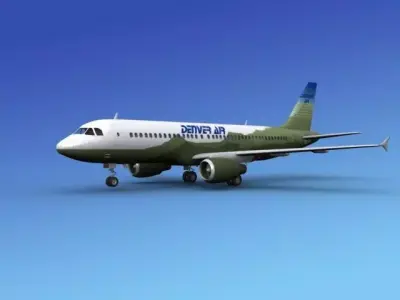 Airbus  A320 Denver Air 3D model