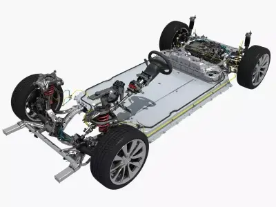 Electric Car Chassis 3D model