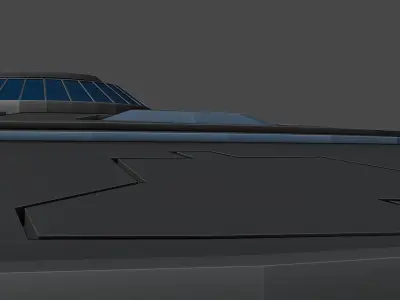 DoomDoomer Spaceship Low-poly 3D model