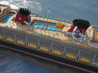 Disney Dream Cruise Ship 3D model