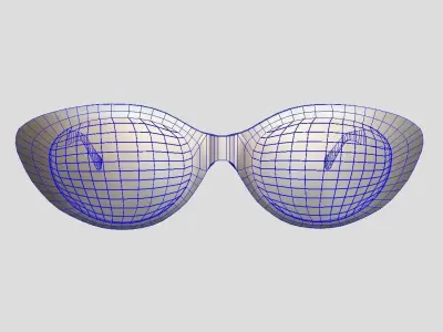 Sunglasses 2 cat eye Low-poly 3D model