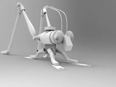 Steampunk Grasshopper 3D model