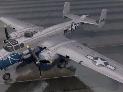 North American B-25J Mitchell - The Strafer 3D model