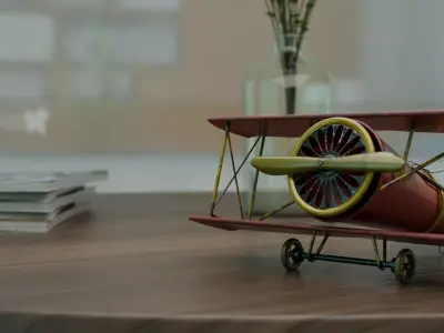 Vintage Toy Plane 3D model