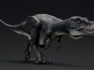 Dinosaur Juvenile Tyrannosaurus Rex  Unreal Engine Project Low-poly 3D model