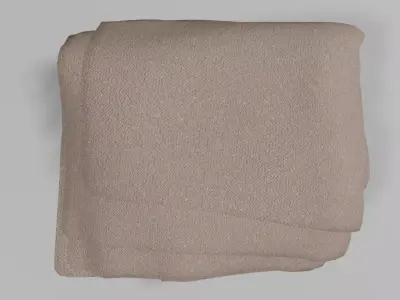 Blanket folded wool Free 3D model