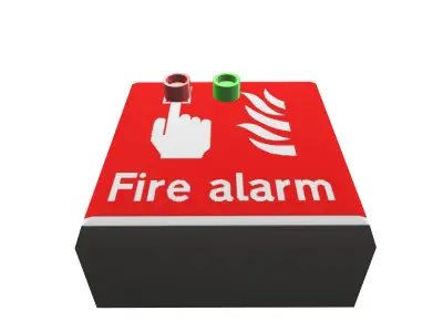 Manual Call Point Fire Alarm Low-poly 3D model