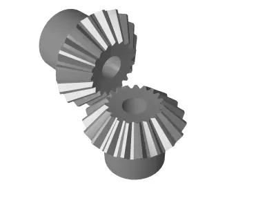Miter Gear Low-poly 3D model