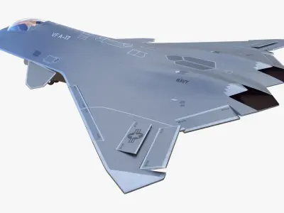 Future Fighter Jet 2050 3D model