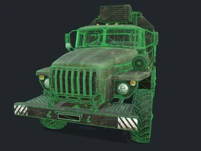 URAL 4320 Low-poly 3D model