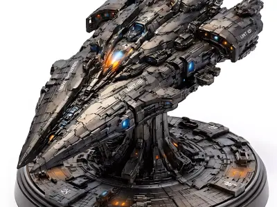 CCL-01 Futuristic Spaceship Sci-Fi STL Model 3D print model