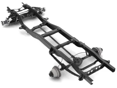 PICKUP TRUCK CHASSIS 2WD DUALLY 3D model