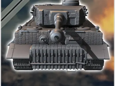 Tiger M1943 Hollywood version Kelly s Hereos - miniatures tablet 3D print model