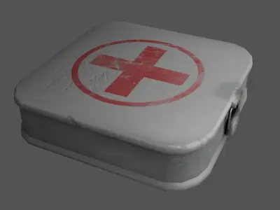 First Aid Kit Low-poly 3D model