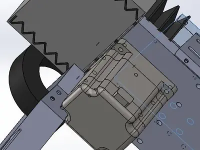 The gear and rack drives the manipulator 3D model