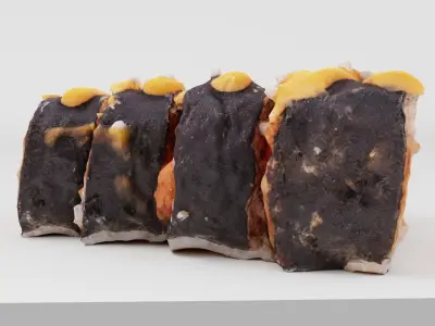 Kimchi Roll set with salmon tuna 3D model