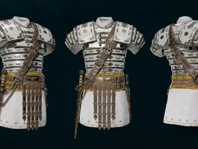 Roman Armor and Weapon Update Low-poly 3D model Low-poly 3D model