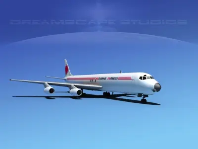 Douglas DC-8-63F Airborne Express 3D model