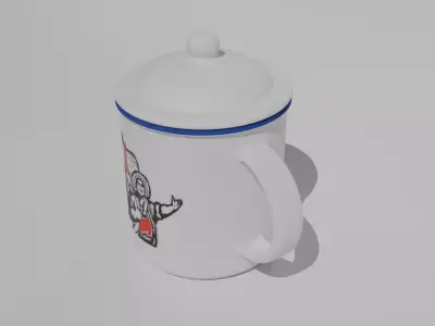 Serve the People cup Free low-poly 3D model