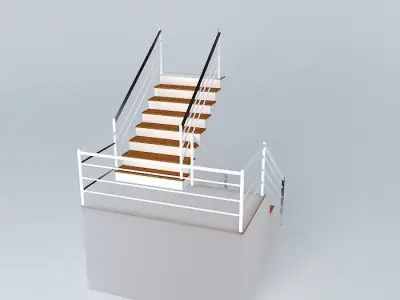 Staircase with closet Free 3D model