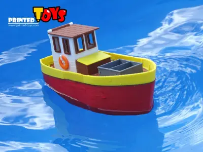 Small fishing boat by Printed-Toys Free 3D print model