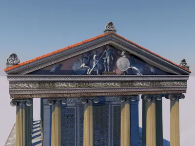 Greek jonic temple 3D model