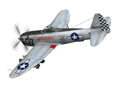 Republic P-47D Thunderbolt - Chickenbones 3D model