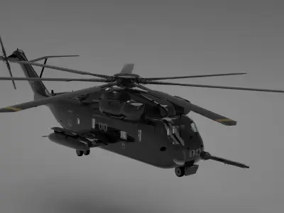 Armed transport helicopter 3D model