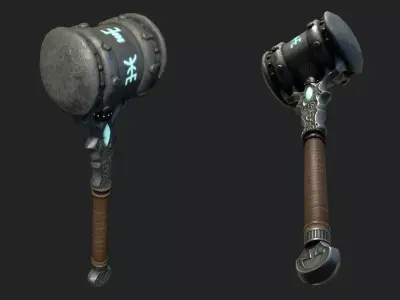 metal hummer Low-poly 3D model