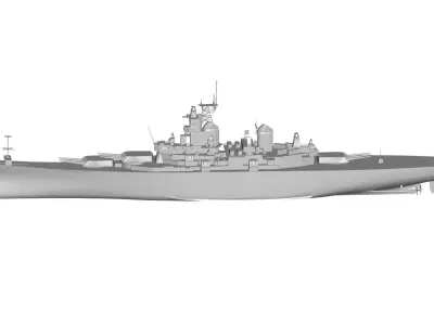 USS NEW JERSEY Warship 3D model