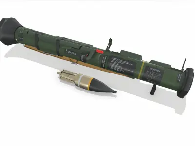 M136 AT4 Anti Tank Rocket Launcher Low-poly PBR Low-poly 3D model