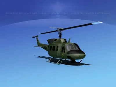 Bell UH-1N Army 1st Cav 3D model