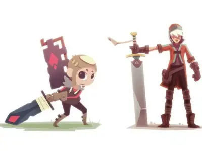 Hero character game ready Free low-poly 3D model