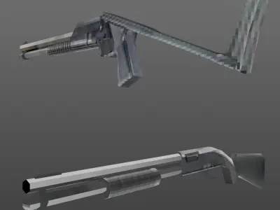 PS1 Weapons Pack Low-poly 3D model