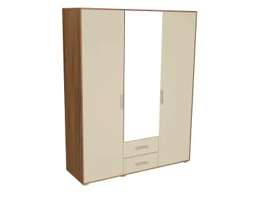 Bedroom furniture set Free low-poly 3D model purchase