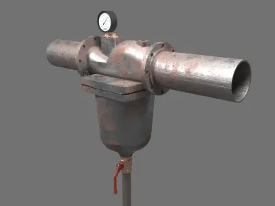  Honeywell F78TS fine filter with backwash flanged 3D model