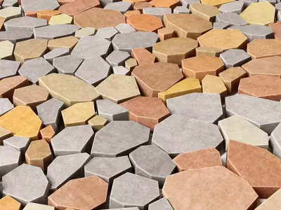 Paving Ngon many part n1 3D model