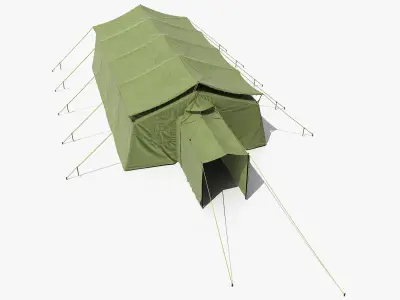Military Temper Tent Green 3D model