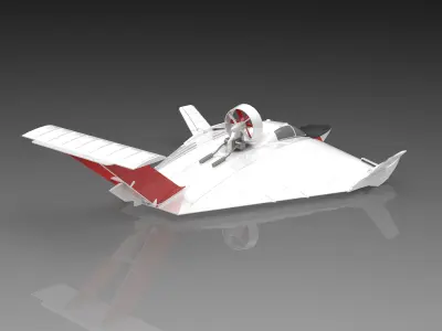 Airfish 3 WIG boat Ekranoplan 3D print model