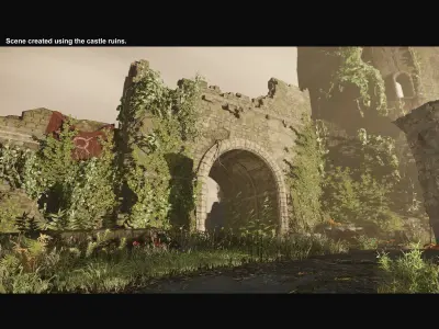 Castle Ruins - PBR Destroyed Castle Parts Low-poly 3D model