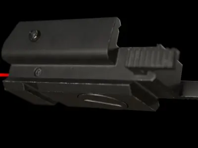 Tactical Red Dot Laser Sight 3D model