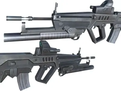 10-TAR21-gun model 3d game ready model Low-poly 3D model Low-poly 3D model