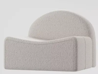 Zuma Modern Fabric Lounge Chair Free 3D model