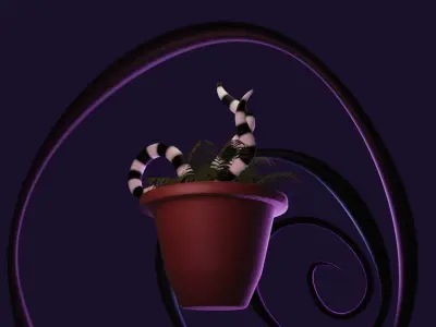 POT SANDY THE SANDWORM Free 3D print model